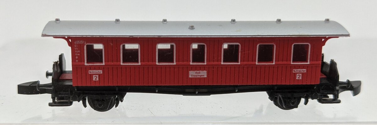 Marklin 8701 Z Scale K.W.ST.E. Red Local Coach Car EX