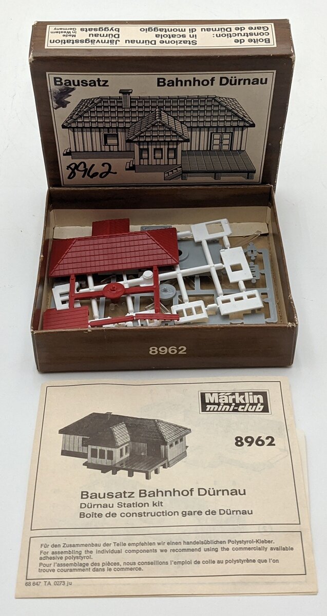 Marklin 8962 Z Scale Railroad Train Station Building Kit LN/Box