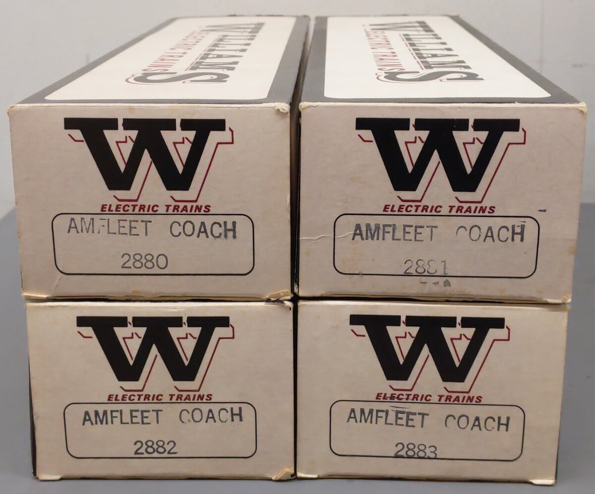 Williams O Gauge Assorted Amtrak Passenger Cars 2880, 2881, 2882, 2883 [4]/Box