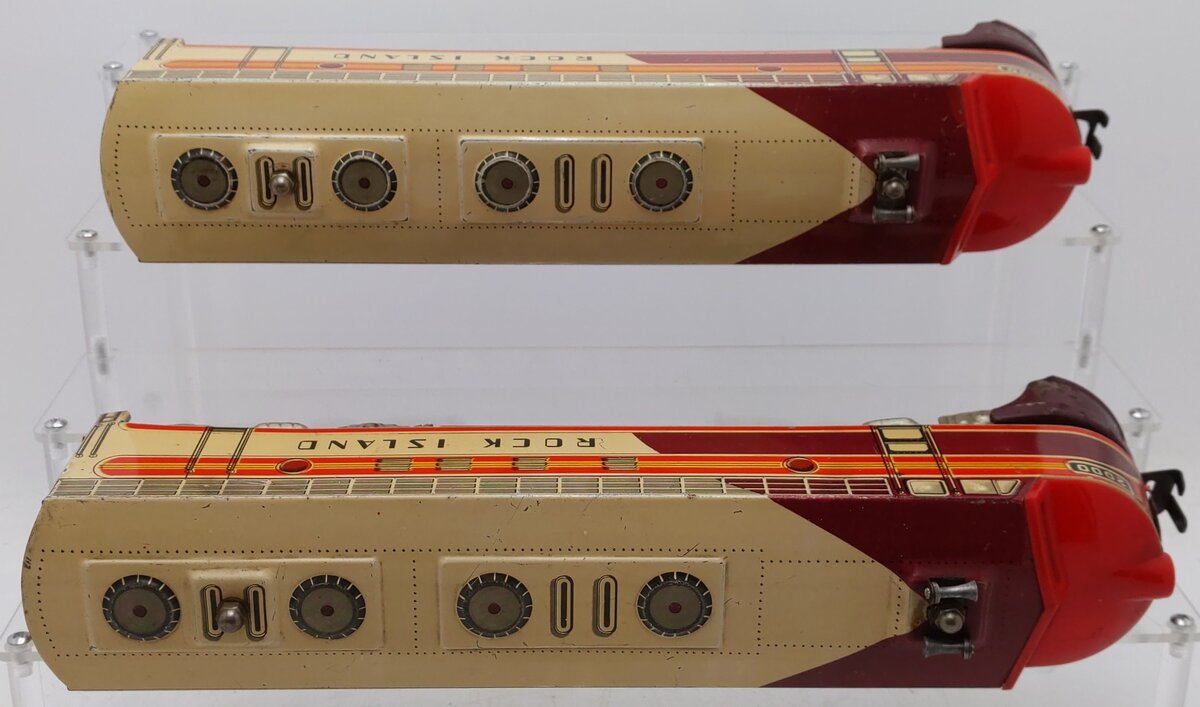 Unique Art MFG O Vintage Rock Island Diesel Double Electric Engine Set #2000 VG
