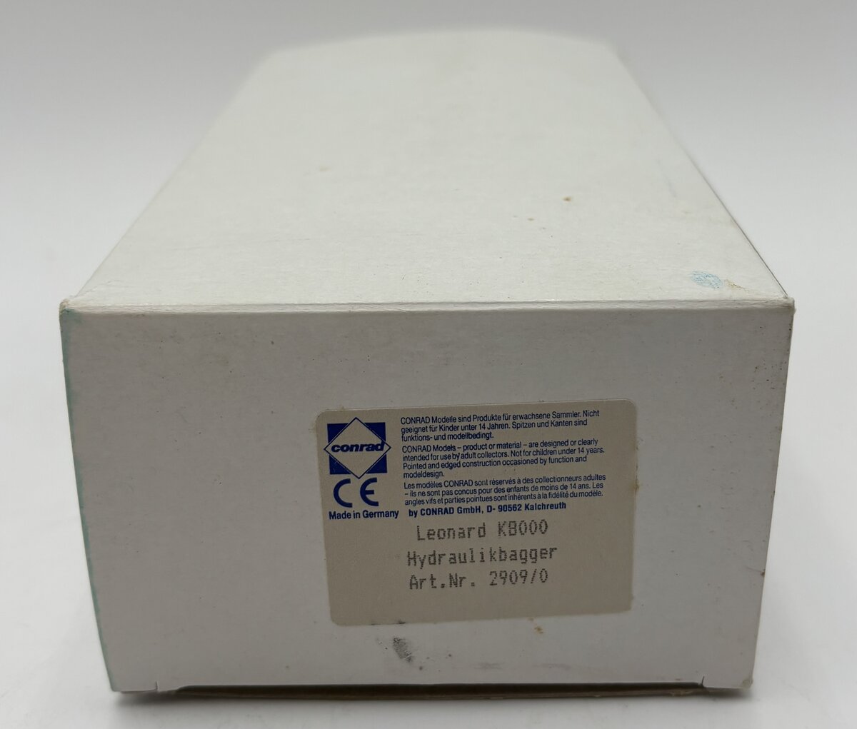 Conrad 2909/0 1:50 K8000 Leonard Hydraulic Track Excavator #924 LN/Box