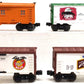 Lionel O Gauge Assorted Freight Cars: 9852, 9851, 19654, 26208 [4] VG/Box