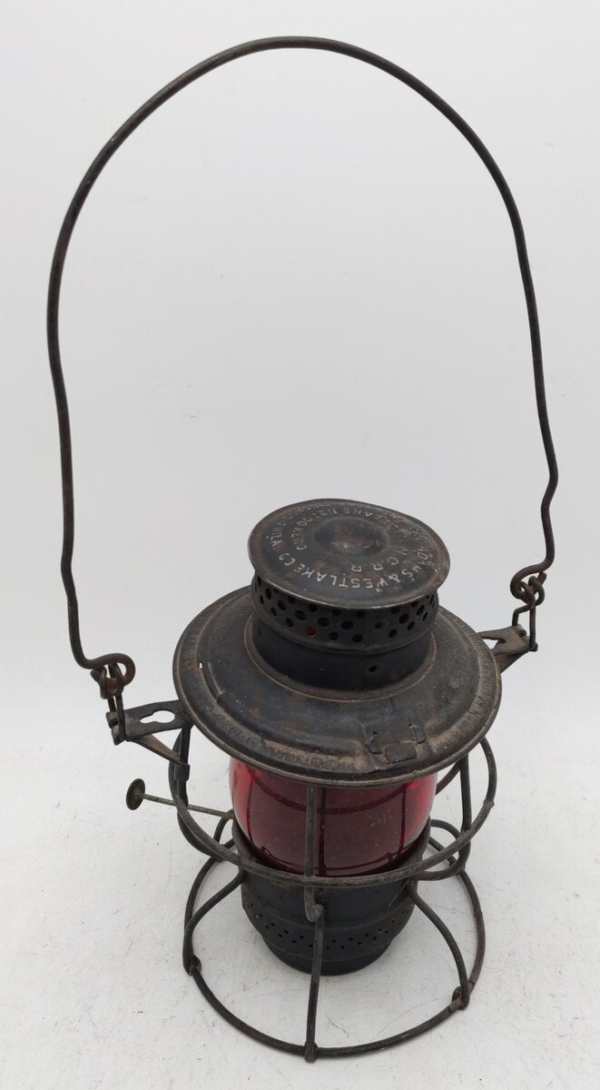 The Adams & Westlake Co ADLake No. 200 Kero Red Glass Lantern VG