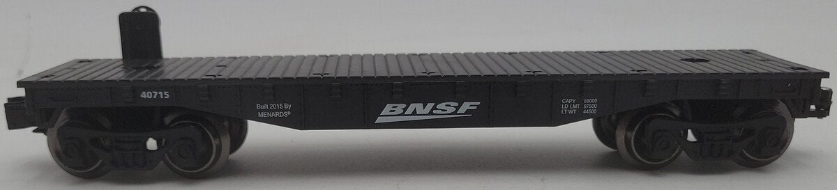Menards 279-0872 O Gauge BNSF Flat Car #40715 EX