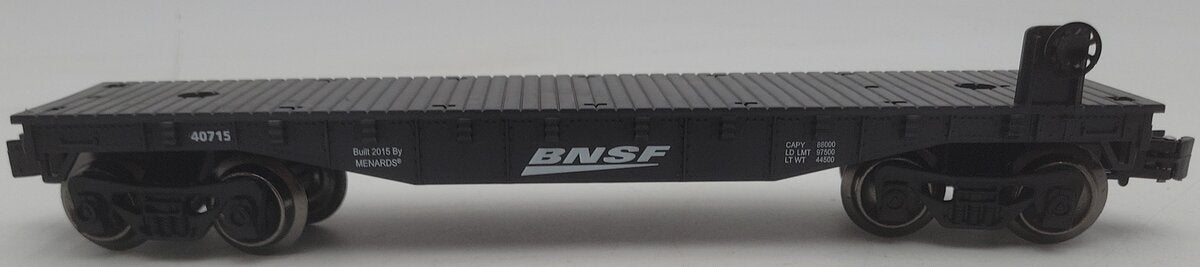 Menards 279-0872 O Gauge BNSF Flat Car #40715 EX