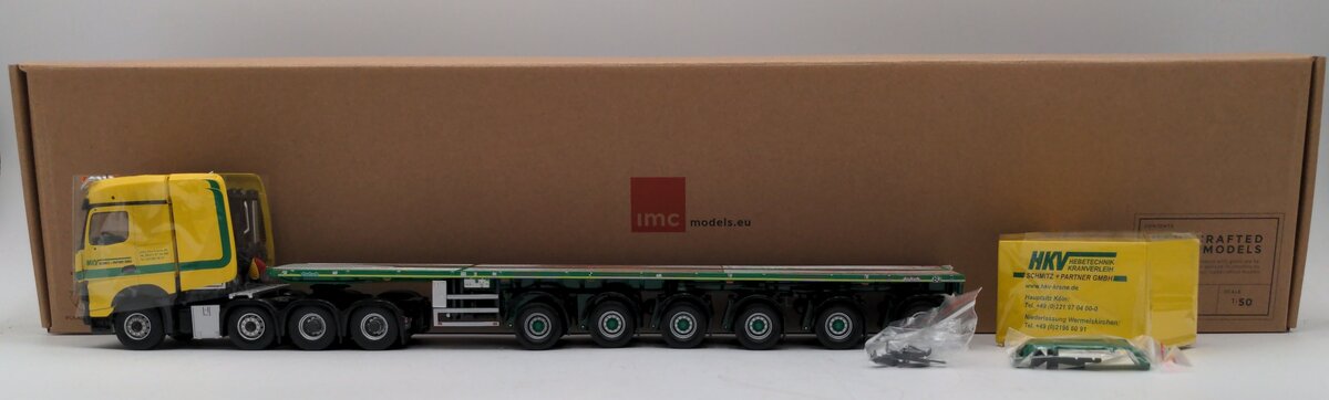 IMC 32-0030 1:50 Mercedes Arocs Big Space 8x4 w/ Nootenboom Ballast Trailer NIB