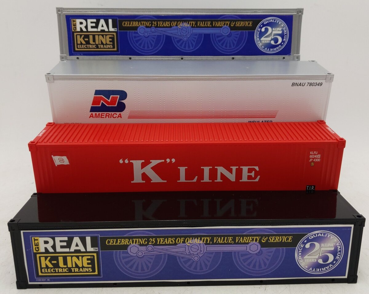 K-Line O Gauge Assorted Shipping Containers 60240, 780349 [4] EX