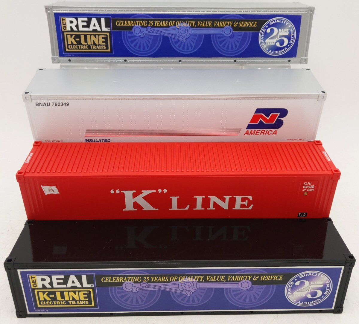 K-Line O Gauge Assorted Shipping Containers 60240, 780349 [4] EX