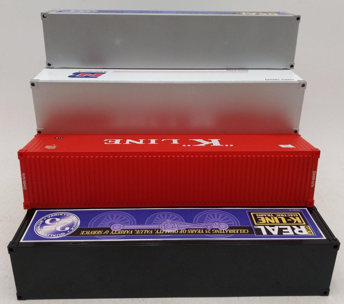 K-Line O Gauge Assorted Shipping Containers 60240, 780349 [4] EX