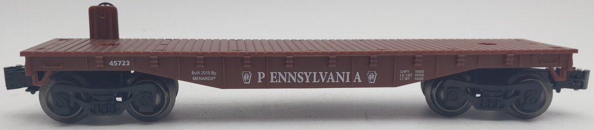 Menards 279-0872 O Gauge Pennsylvania Flat Car #45723 EX