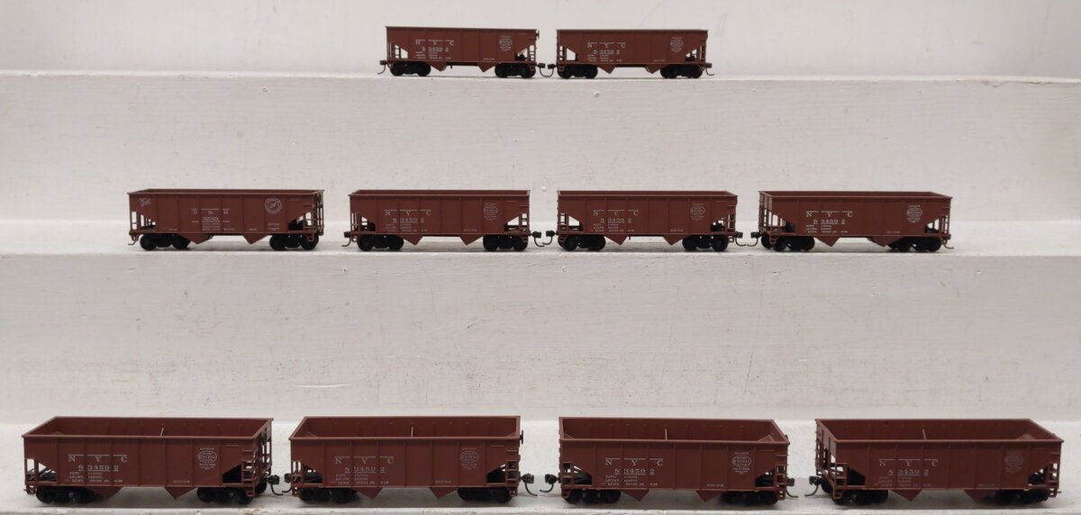 HO Scale Assorted NYC 2-Bay Hoppers [10] VG