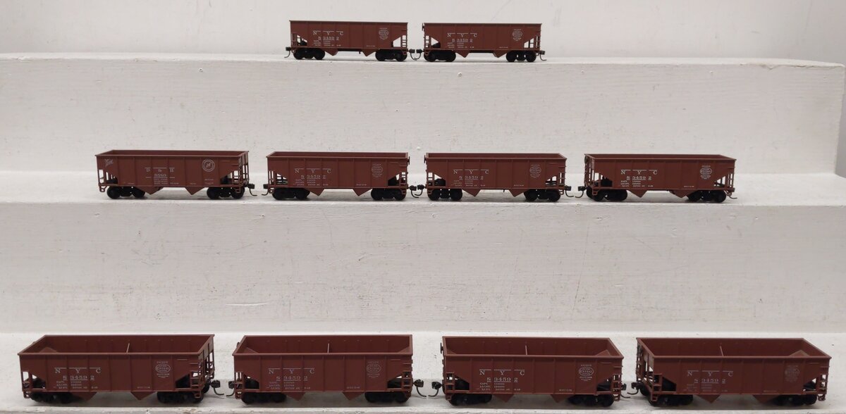 HO Scale Assorted NYC 2-Bay Hoppers [10] VG