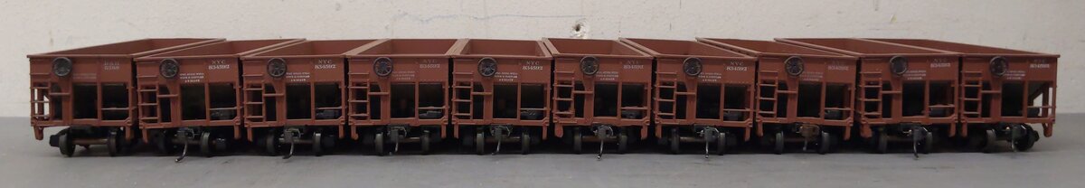 HO Scale Assorted NYC 2-Bay Hoppers [10] VG