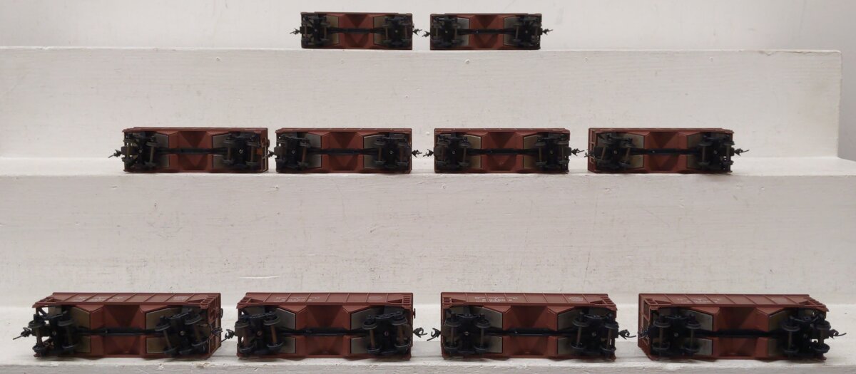 HO Scale Assorted NYC 2-Bay Hoppers [10] VG