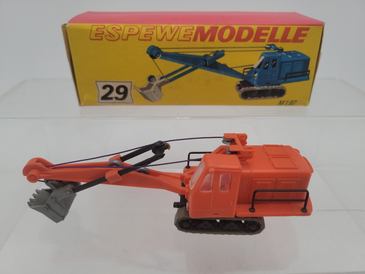 Acme 29 HO Scale By Espewemodelle Bagger UB80 Mechanical Digger With Moving Arm EX/Box