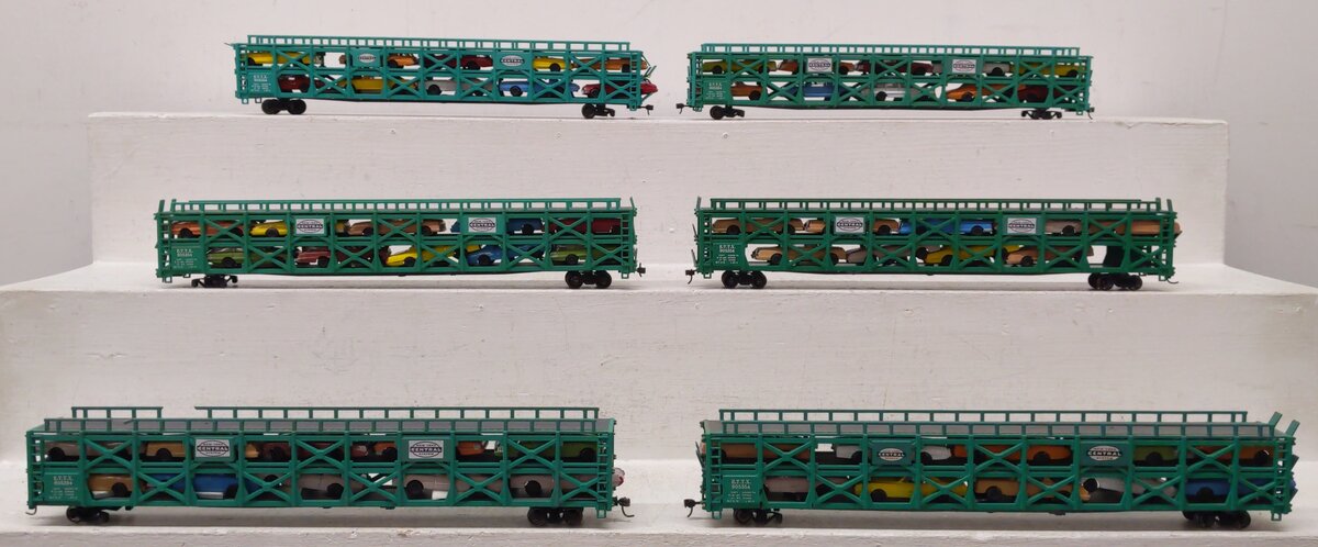 Bachmann HO Scale NYC/ETTX Tri-Level Auto Carriers #905354 [6] VG