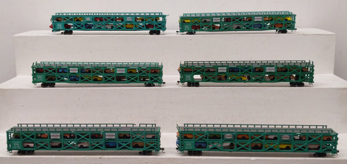 Bachmann HO Scale NYC/ETTX Tri-Level Auto Carriers #905354 [6] VG