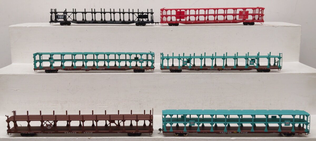 Accurail HO Scale Assorted Auto Carriers [6] VG