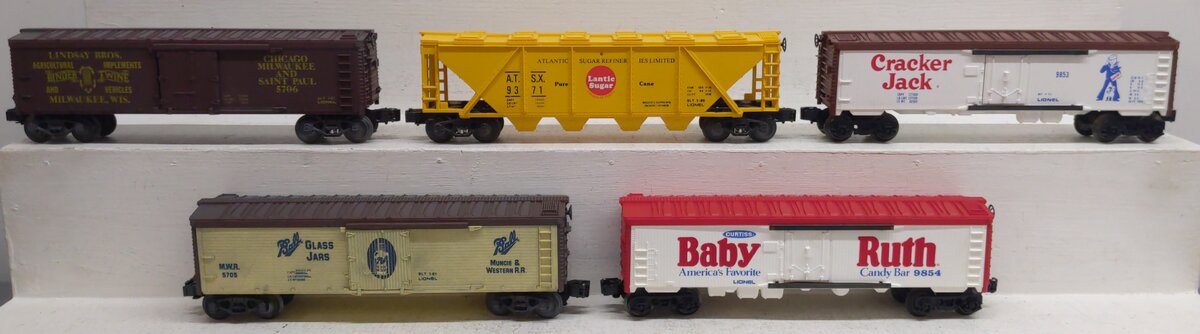 Lionel O Gauge Assorted Freight Cars [5] EX/Box