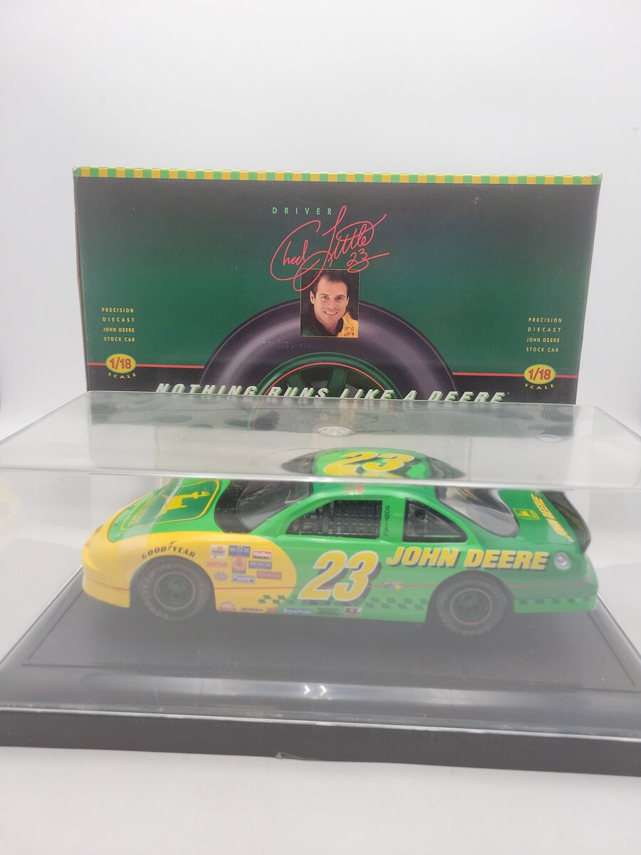 Ertl 5816BA 1:18 Scale Chad Little 1996 #23 Pontiac Grand Prix W/Display Case EX/Box