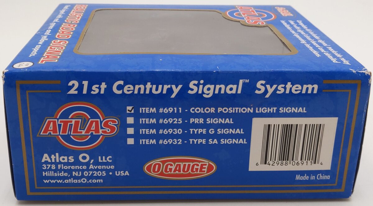 Atlas 6911 O Scale Clear Position Light W/Red,Green & Yellow Signal (3 Rail) Kit VG/Box
