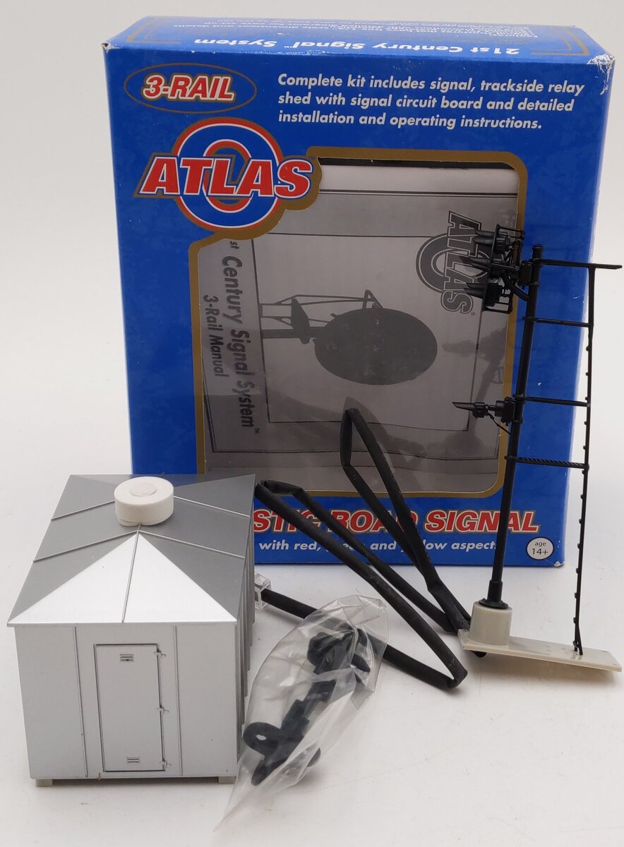 Atlas 6911 O Scale Clear Position Light W/Red,Green & Yellow Signal (3 Rail) Kit VG/Box
