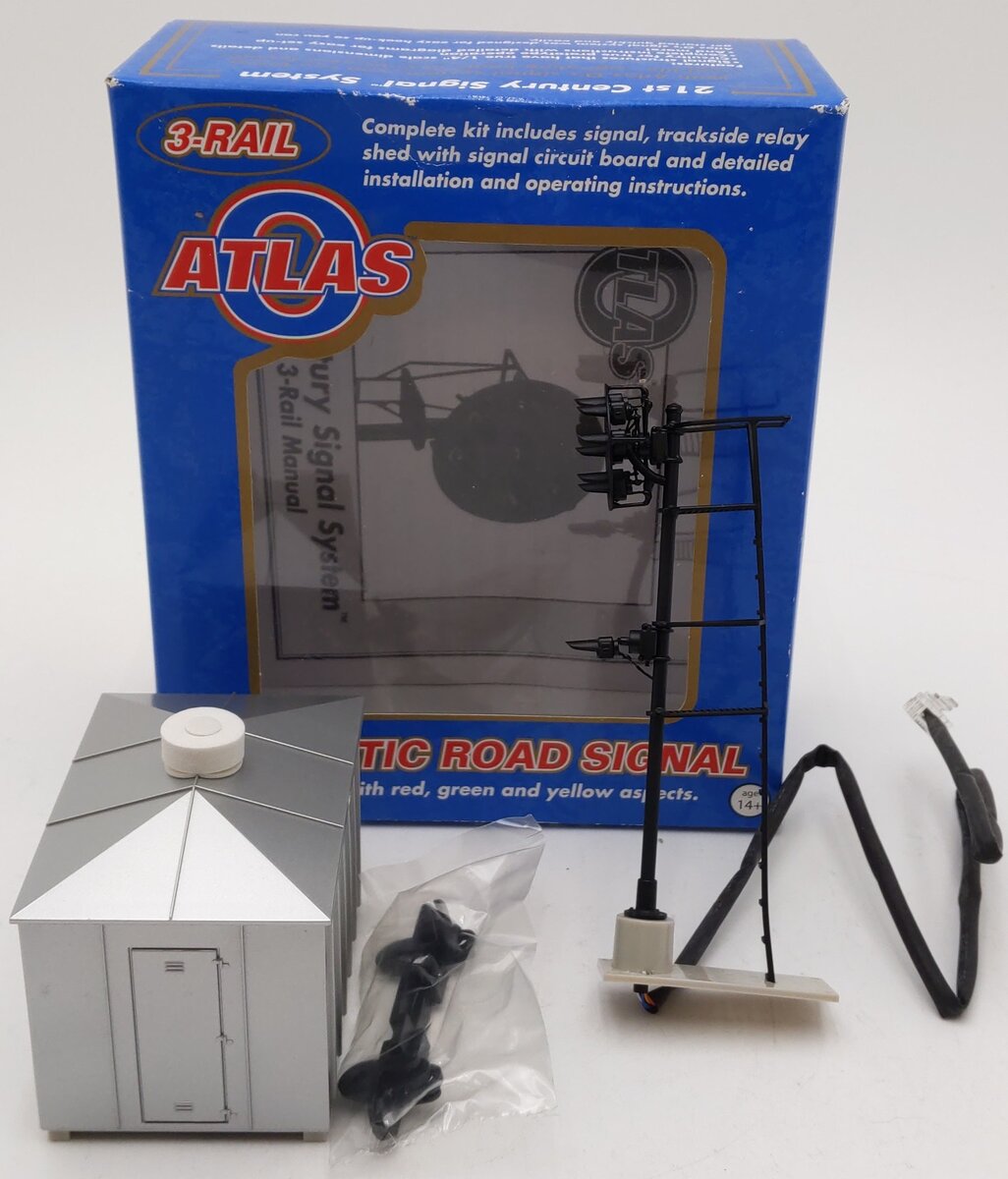 Atlas 6911 O Scale Clear Position Light W/Red,Green & Yellow Signal (3 Rail) Kit VG/Box