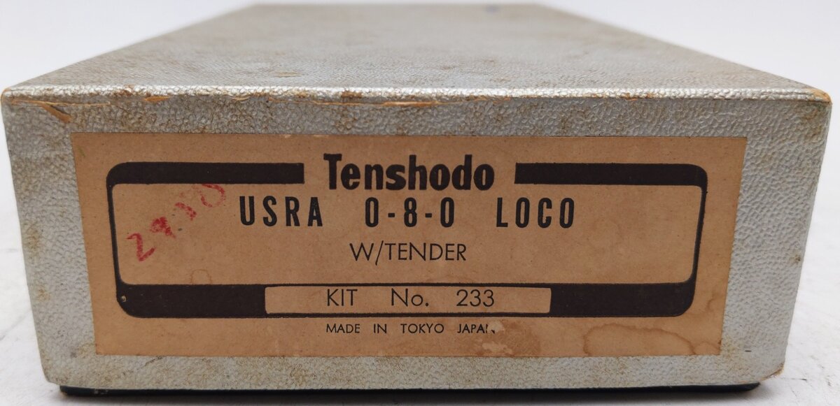 Tenshodo 233 HO Scale BRASS 0-8-0 Steam Loco & Tender - Painted/Box