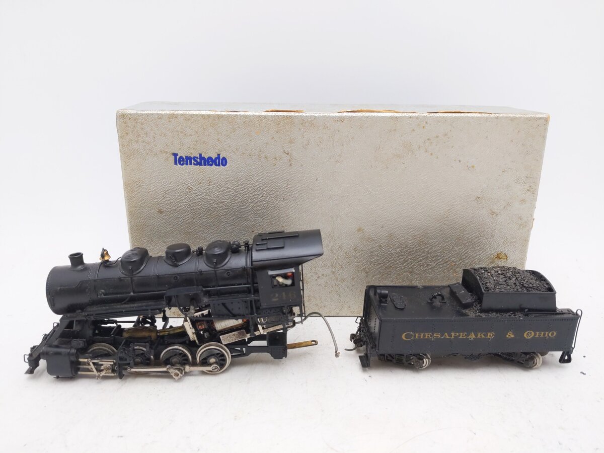 Tenshodo 233 HO Scale BRASS 0-8-0 Steam Loco & Tender - Painted/Box