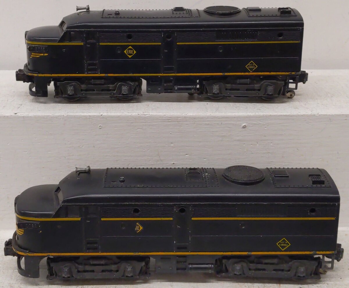 Lionel 2032 Vintage O Erie Alco AA Diesel Locomotive Set VG