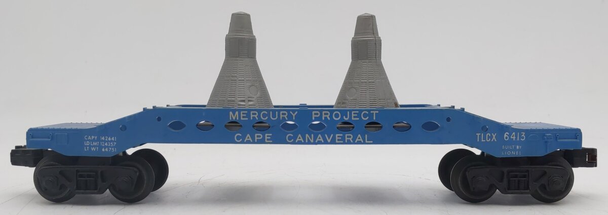 Lionel 6413 Vintage O Gauge Blue Mercury Capsule Car VG