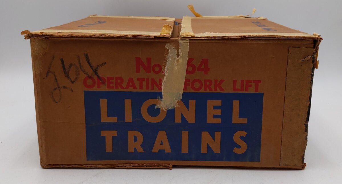 Lionel 264 Vintage O Operating Forklift Platform with 6264 Lumber Car VG/Box