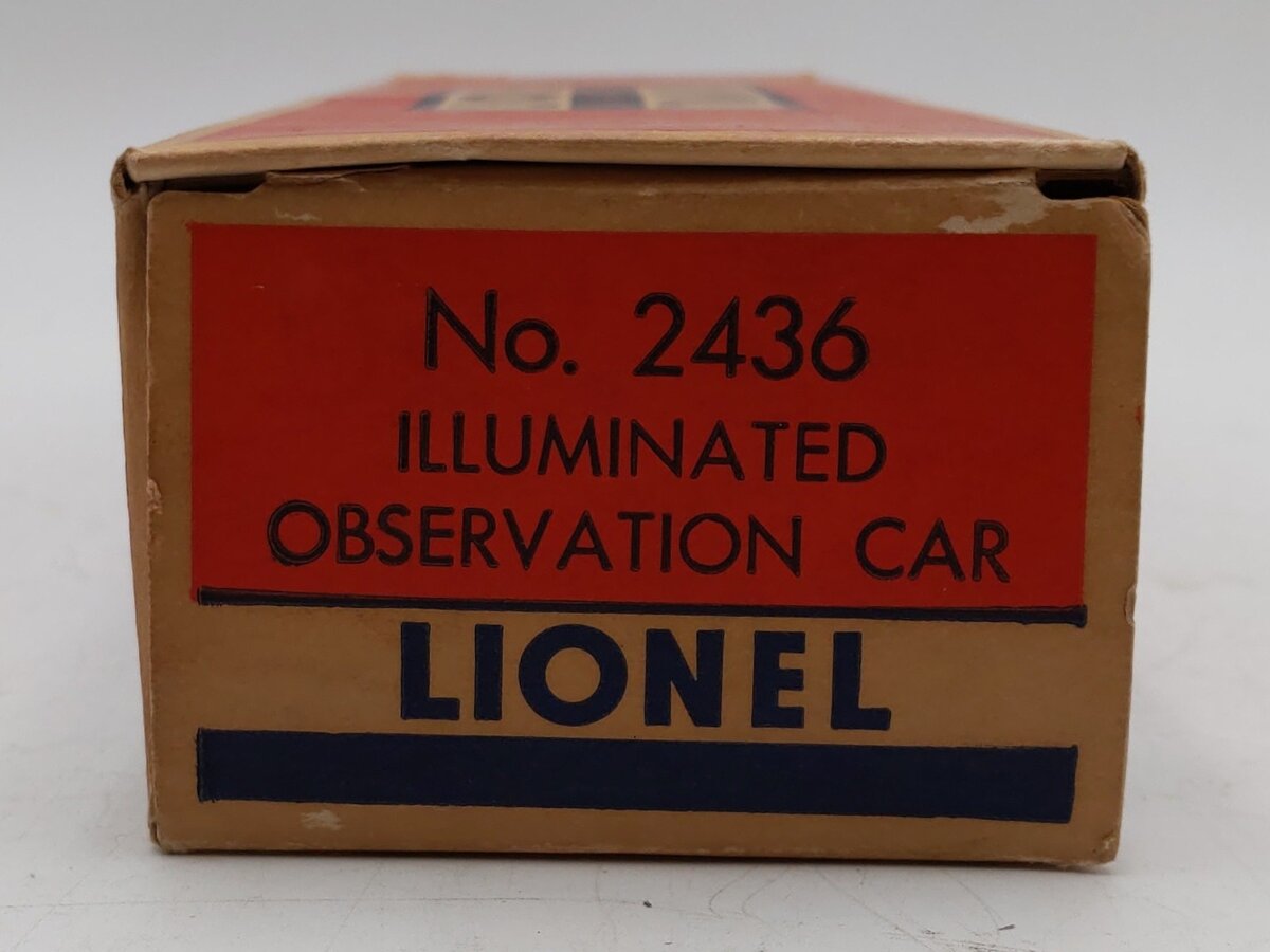 Lionel 2436 Vintage O Lionel Lines Illuminated Summit Observation Car VG/Box