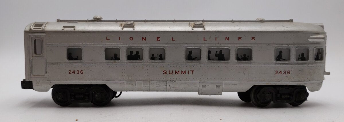 Lionel 2436 Vintage O Lionel Lines Illuminated Summit Observation Car VG/Box