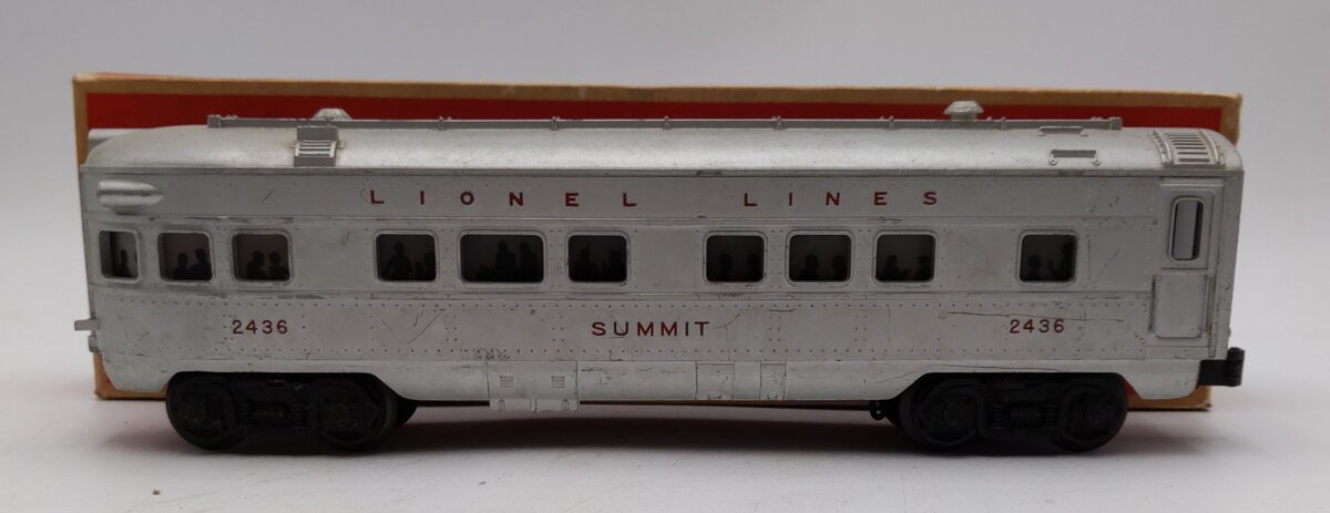 Lionel 2436 Vintage O Lionel Lines Illuminated Summit Observation Car VG/Box