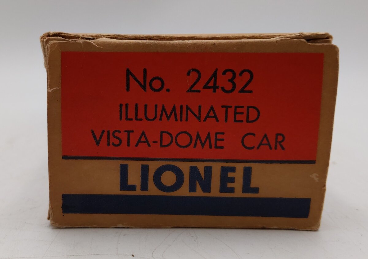 Lionel 2432 Vintage O Lionel Lines Clifton Illuminated Vista Dome Car EX/Box
