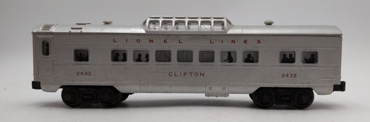 Lionel 2432 Vintage O Lionel Lines Clifton Illuminated Vista Dome Car EX/Box
