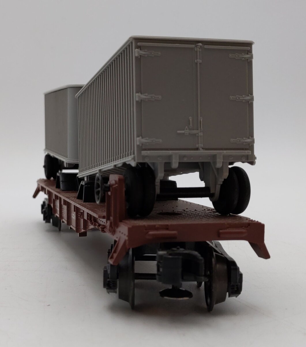 Lionel 6-9122 O Gauge Northern Pacific Flatcar w/Vans EX/Box