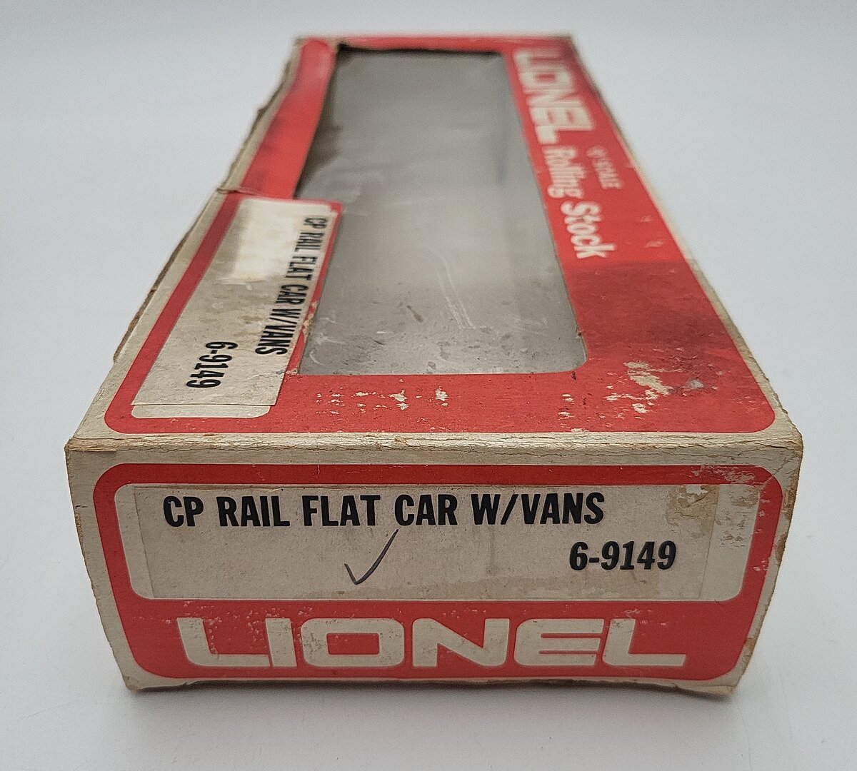 Lionel 6-9149 O Gauge CP Rail Flatcar with Piggyback Vans EX/Box