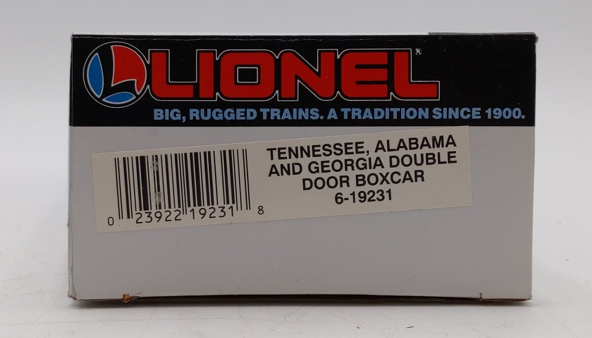 Lionel 6-19231 O Gauge Tennessee, Alabama and Georgia Double Door Boxcar VG/Box