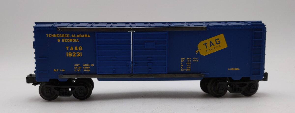 Lionel 6-19231 O Gauge Tennessee, Alabama and Georgia Double Door Boxcar VG/Box