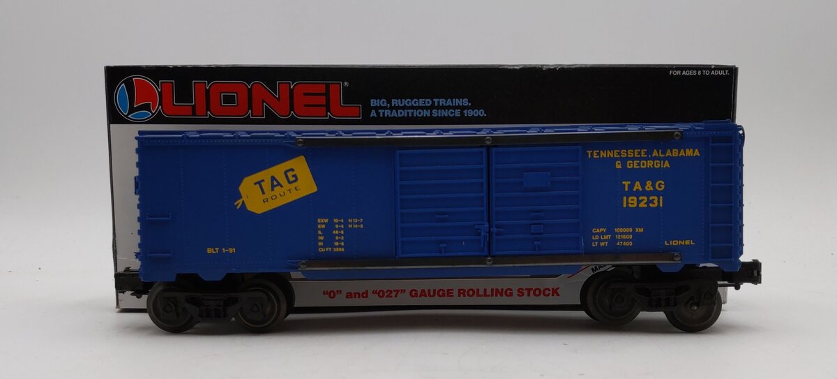 Lionel 6-19231 O Gauge Tennessee, Alabama and Georgia Double Door Boxcar VG/Box