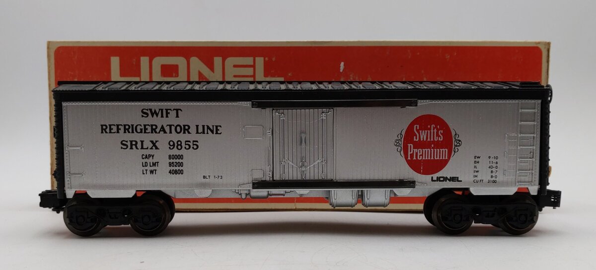 Lionel 6-9855 O Gauge Swift Billboard Reefer Car EX/Box