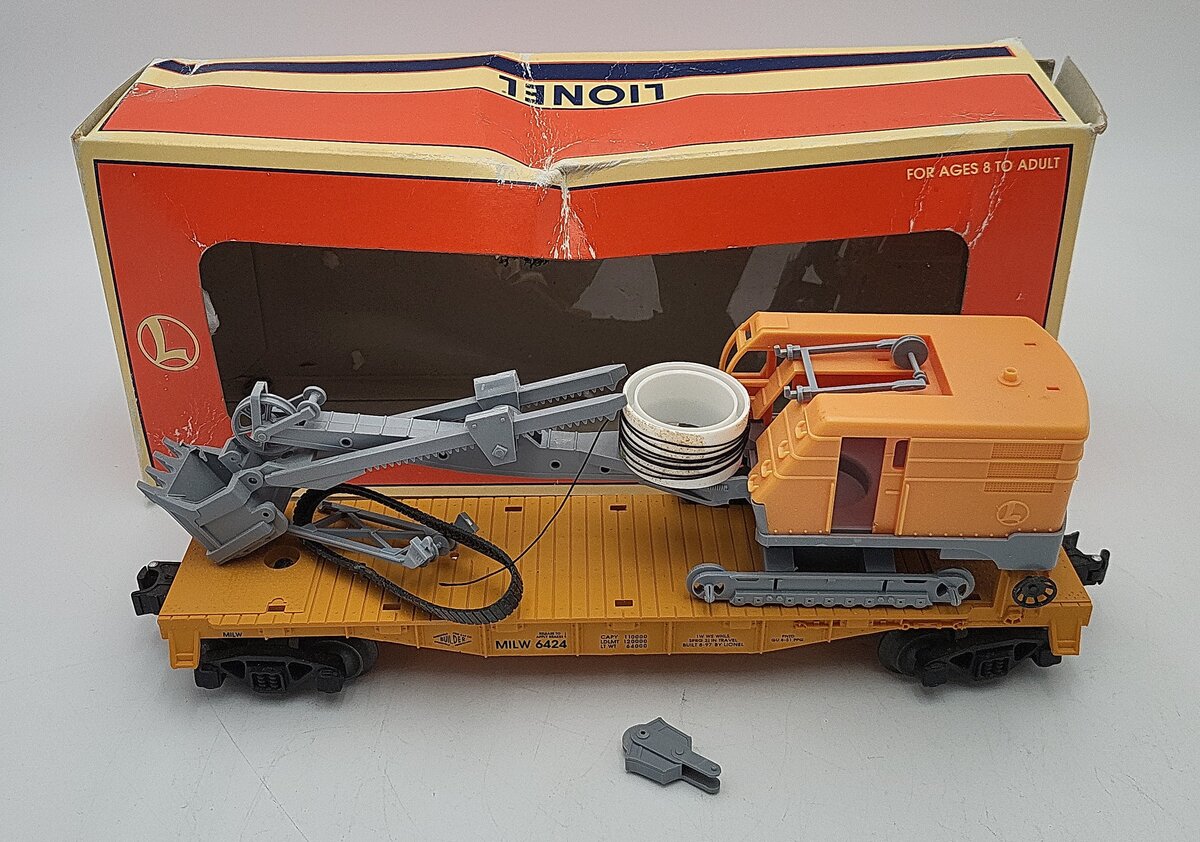 Lionel 6-16978 Milwaukee Road Flat w/P&H Power Shovel VG/Box