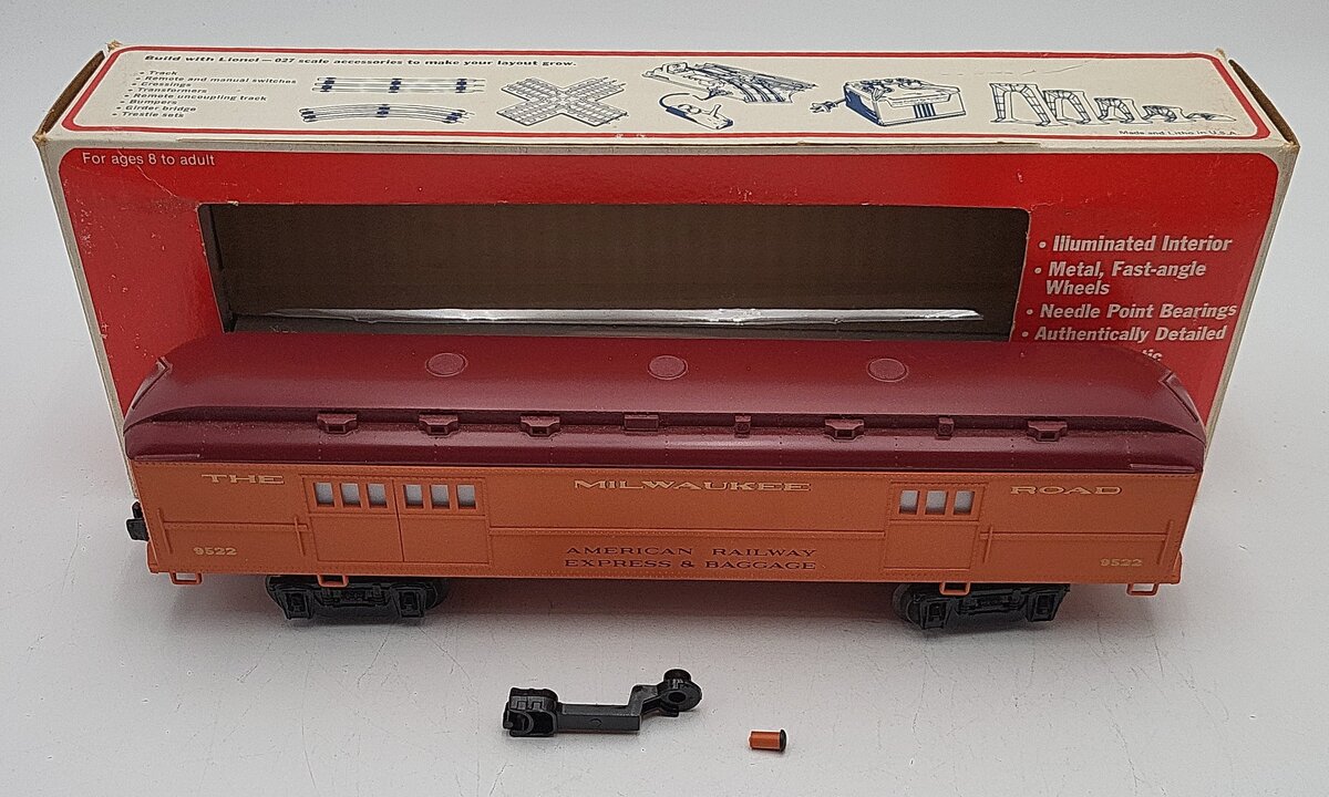 Lionel 6-9522 O Gauge Milwaukee Road Baggage Car #9522 VG/Box