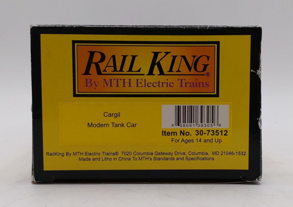 MTH 30-73512 O Cargil RailKing Modern Tank Car EX/Box