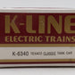 K-Line K-6340 O Texaco Single Dome Classic Tank Car VG/Box