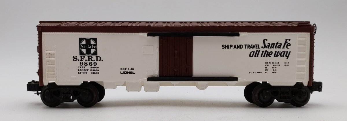 Lionel 6-9869 O Gauge Santa Fe Reefer Car EX/Box