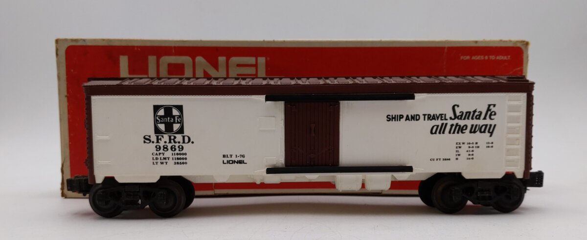 Lionel 6-9869 O Gauge Santa Fe Reefer Car EX/Box