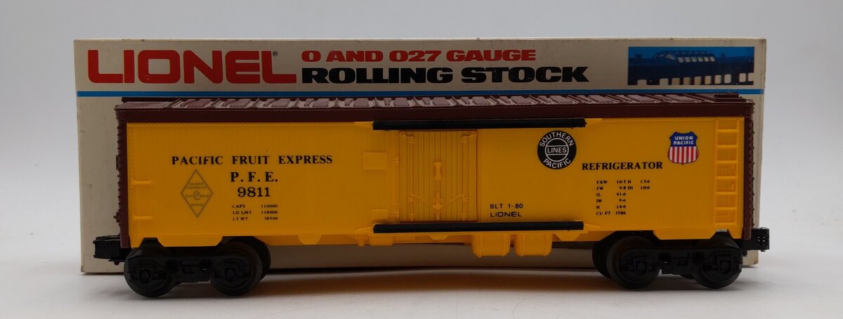 Lionel 6-9811 O Gauge SP/UP FARR Pacific Fruit Express Reefer Car #9811 EX/Box